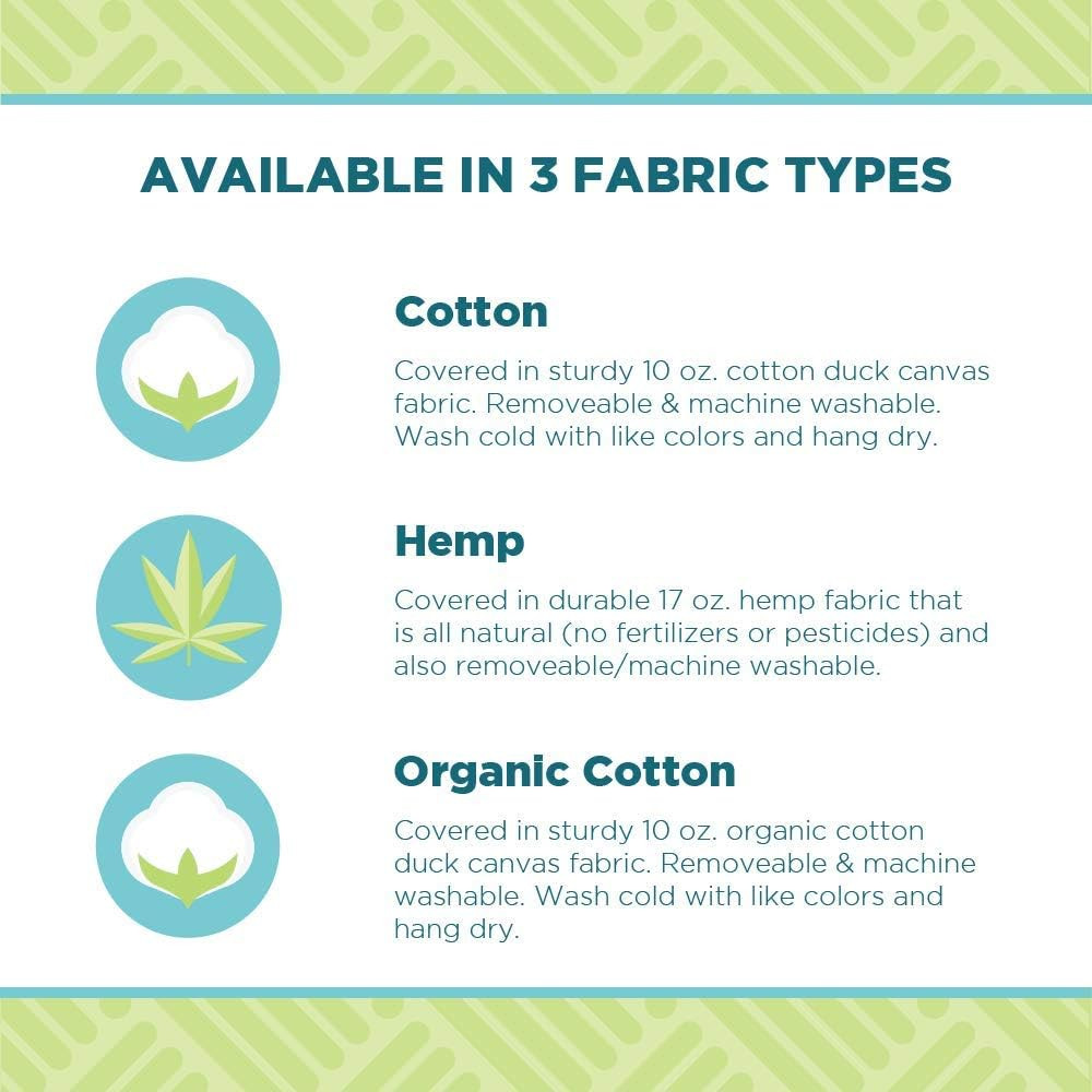 Bean Products Meditation Cushion Mat Set – Zafu Floor Pillow Organic Buckwheat P