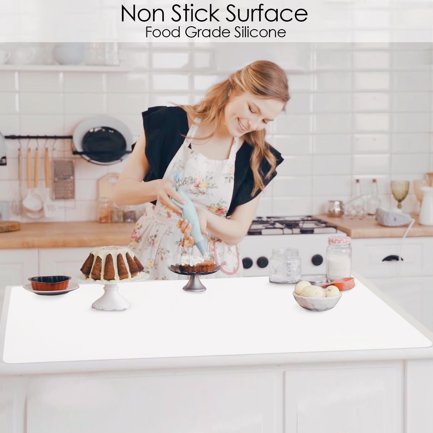 Extra Large Silicone Mat for Kitchen Counter 36″ x 24″ Silicone Table Mat for…