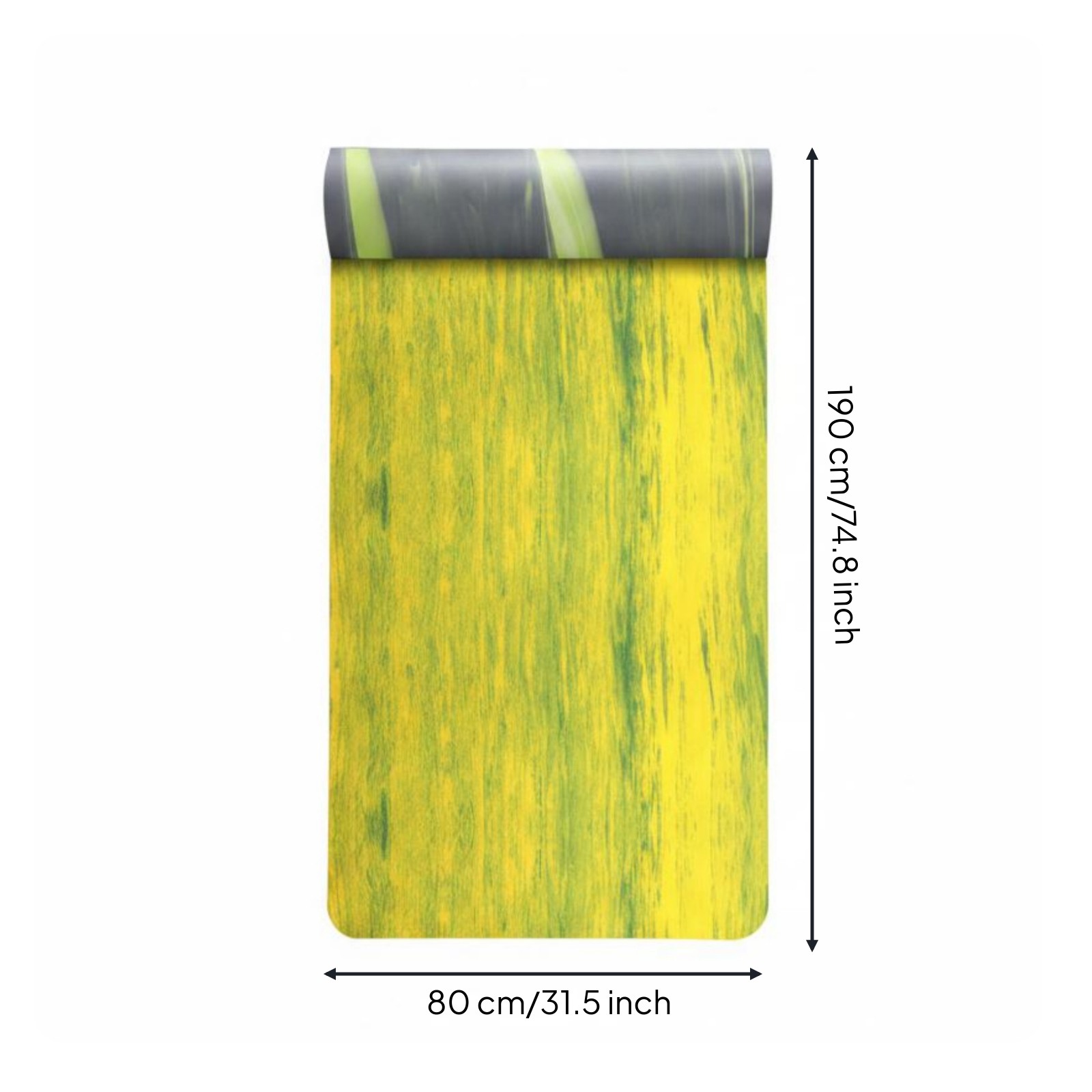 Natural Rubber Exercise Mat Layered Exercise Pad Textured
