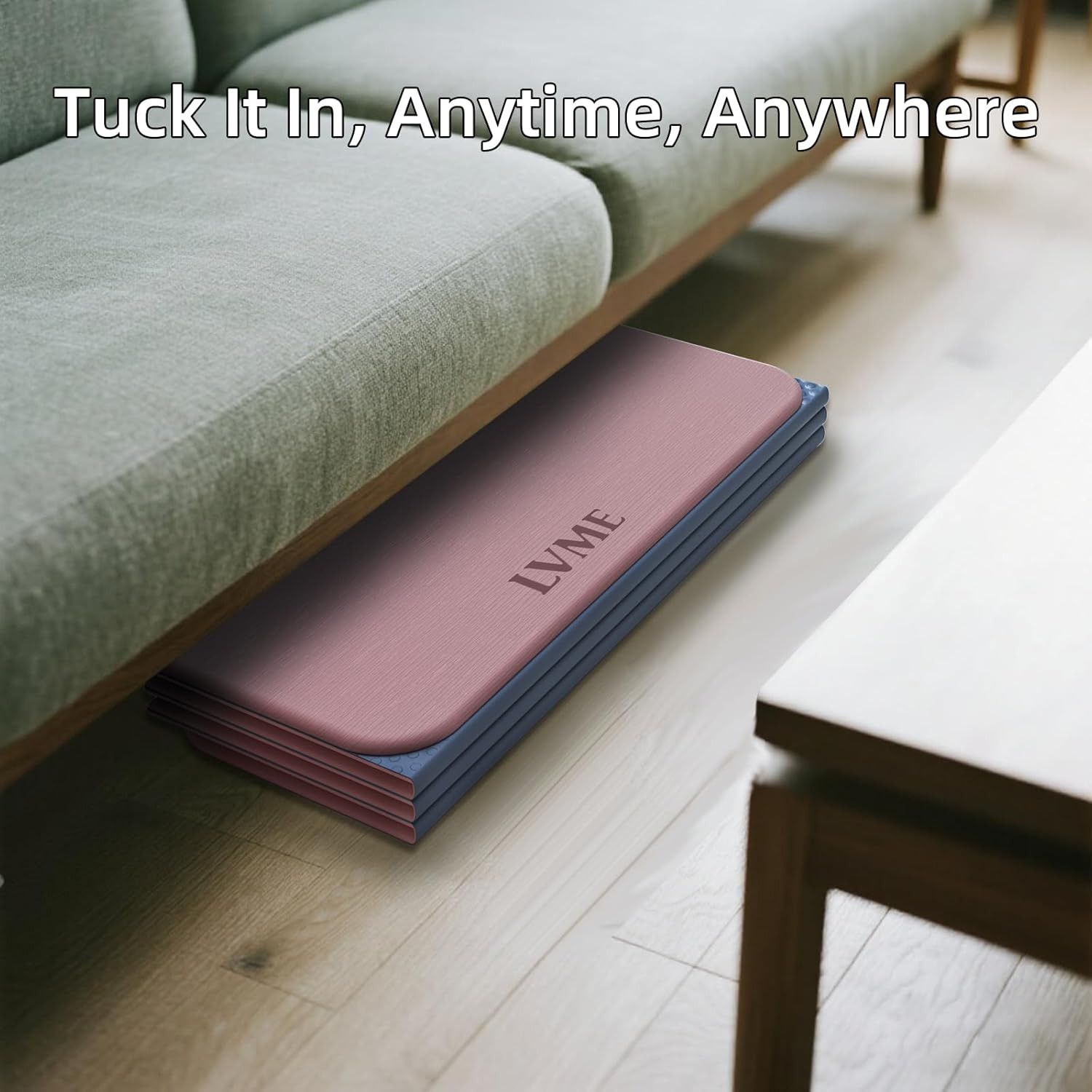 Foldable Non-Slip Yoga Mat 8mm Thick, Travel-Friendly, Eco-Friendly, Odorless