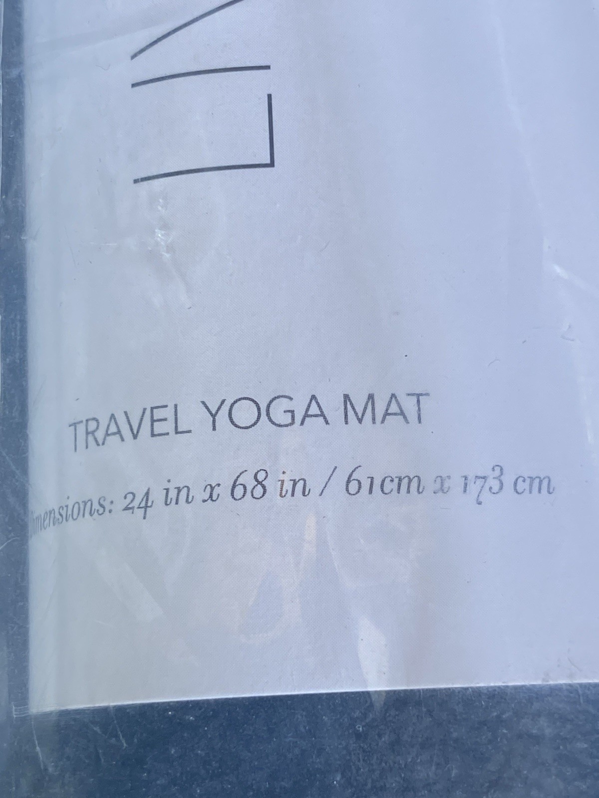 Anthropologie Live Mindfully Travel Yoga Mat Fitness Blue 24×68 New In Packaging
