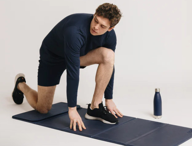 The Stakt Mat: yoga mat folds into block, black, EVA/foam blnd, HSA/FSA elgbl