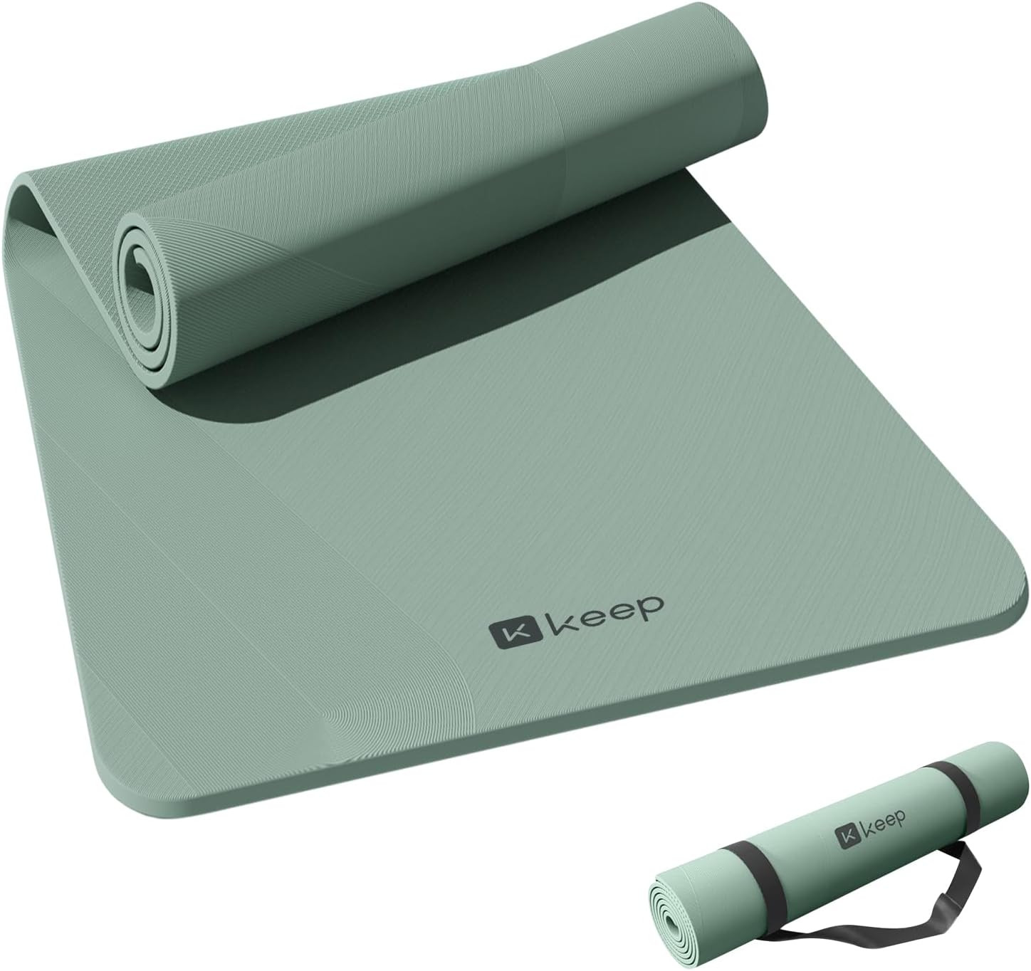 Yoga Mat, 32″ Extra Wide Exercise Mat with Strap for Men and Women, 7Mm Thick Do