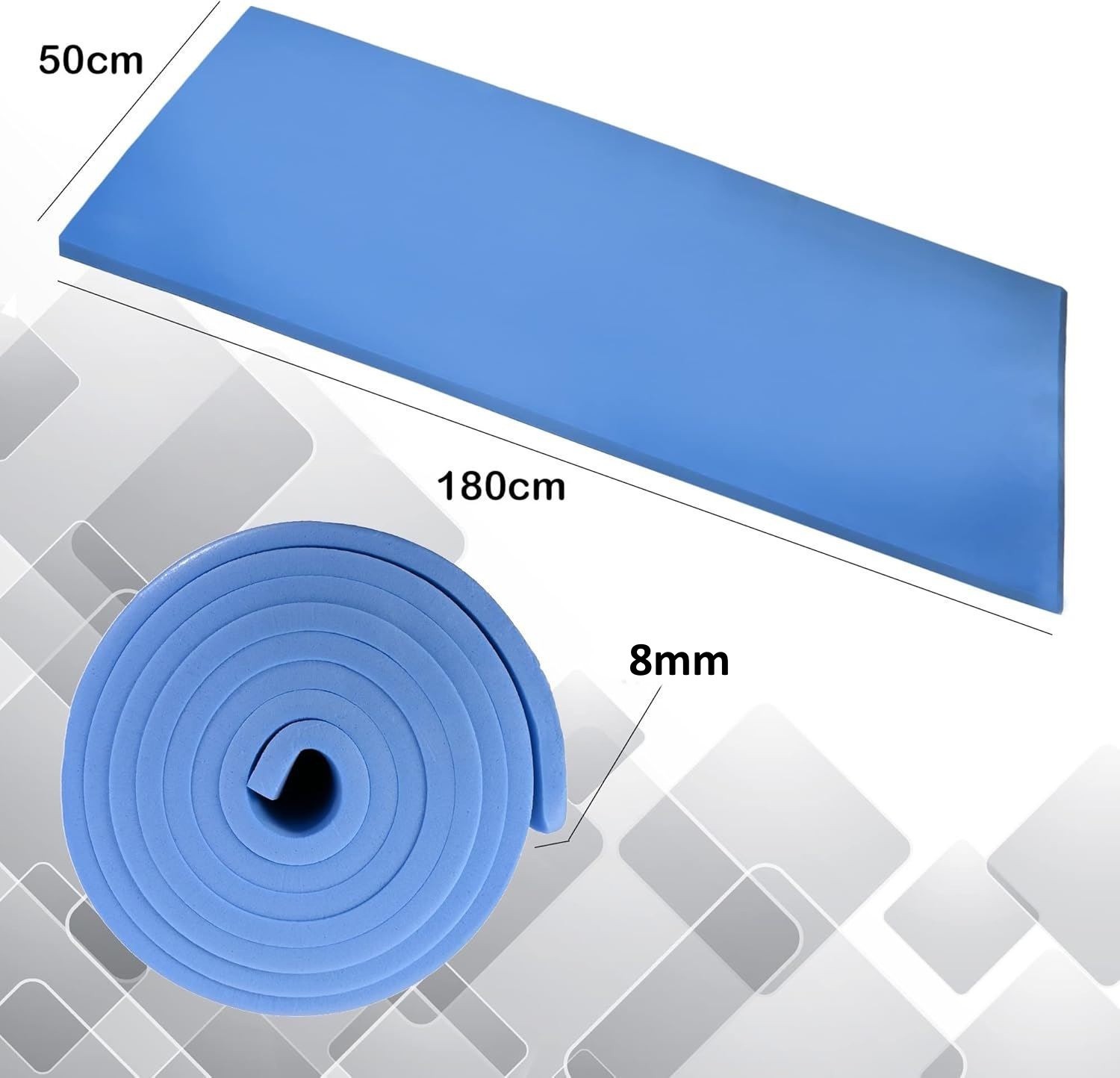Extra Thick Yoga Mat Foam 8mm Non Slip Exercise Fitness Gym Workout Mat