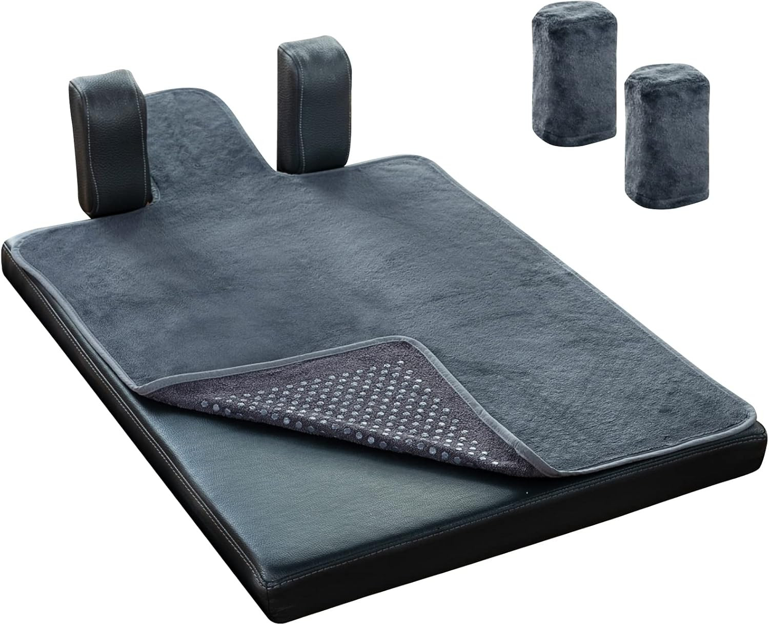 Pilates Reformer Non-Slip Mat Towel (Included 2 Pcs Shoulder Block Covers) (DARK