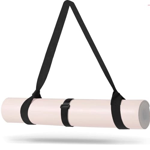 Yoga Mat Carrier Strap Adjustable Cotton Blend Shoulder Sling for Gym Exercise