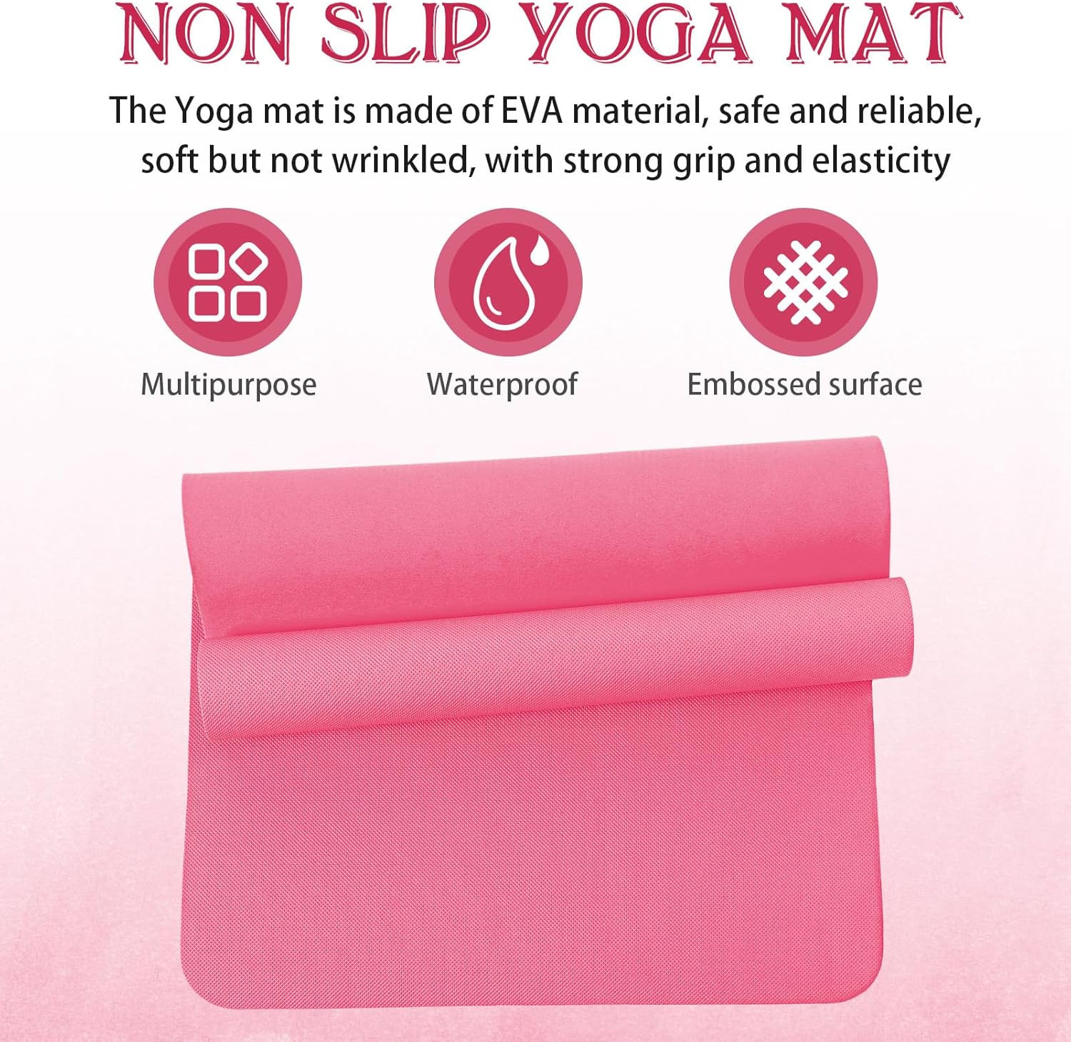 10 Pack Yoga Mats Bulk, 68” X 24” X 4Mm Thick Yoga Mats for Kids and Adult Gym