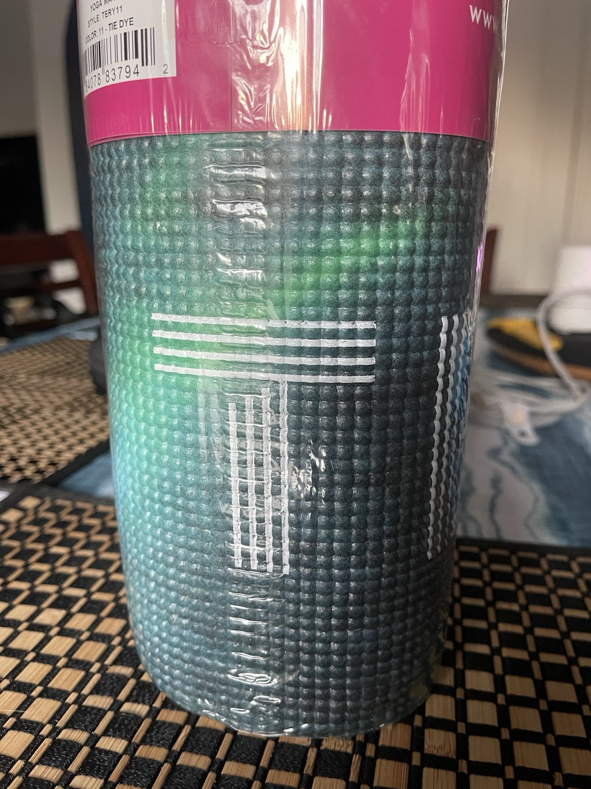 Terez Fitness Yoga Mat Tie Dye 5mm Thick Non Slip