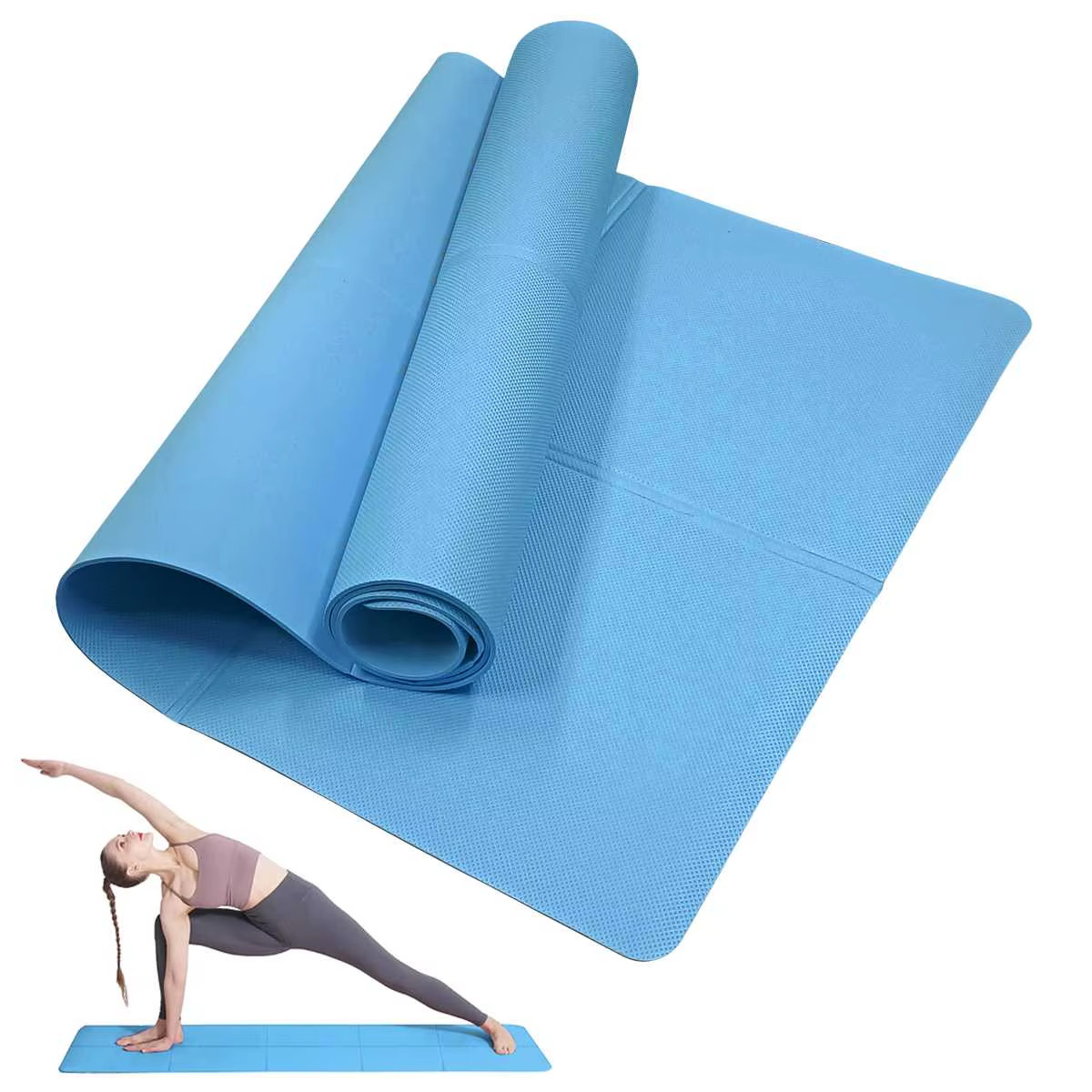 Yoga Mat Pilates Fitness Mat 3/4/6Mm Thicknes Non Slip Yoga Cushion Travel Fitne