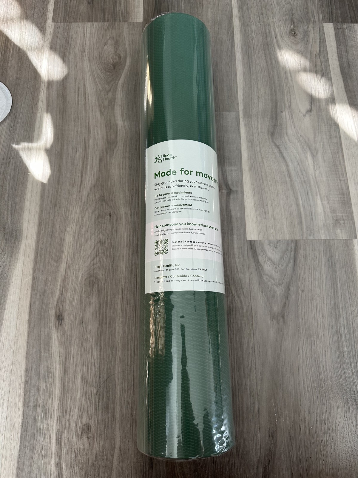 Hinge Health Yoga Exercise Gym Green Mat – New