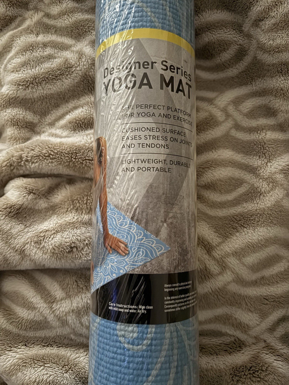 “Brand New” Designer Series Yoga Mat (Series 8 Fitness) 24×68 Light Blue