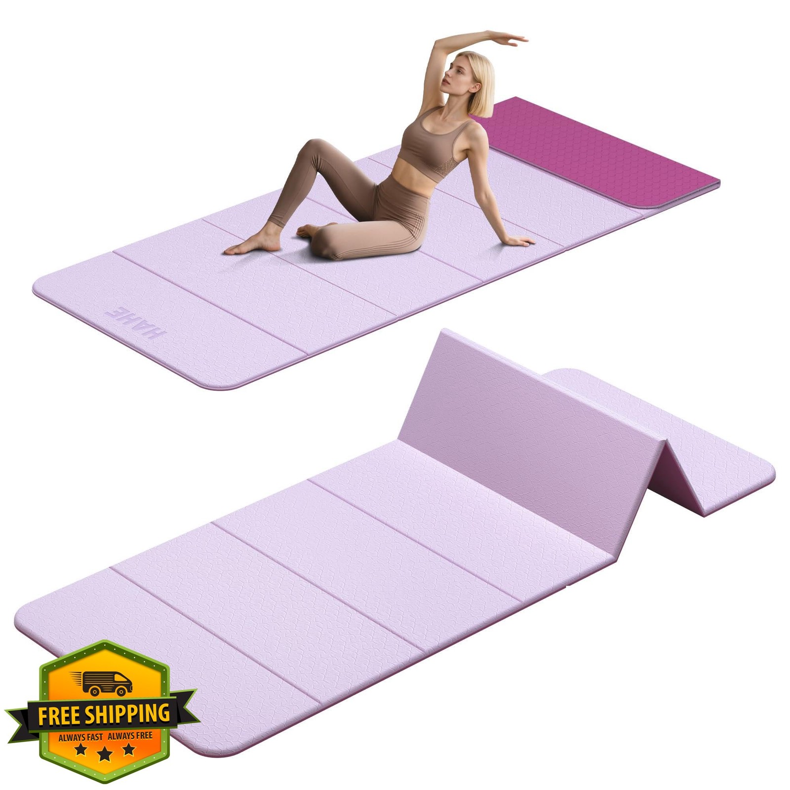 hahe Yoga Mat Deep Pink Light Pink