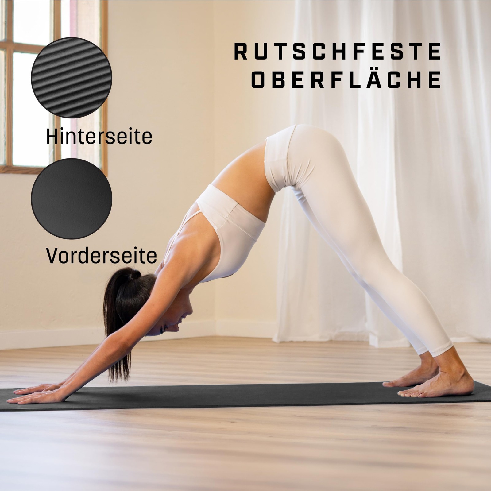 Yoga Mat Non Slip & Padded Yoga Mat with Carry Strap, Fitness Mat, Sp…
