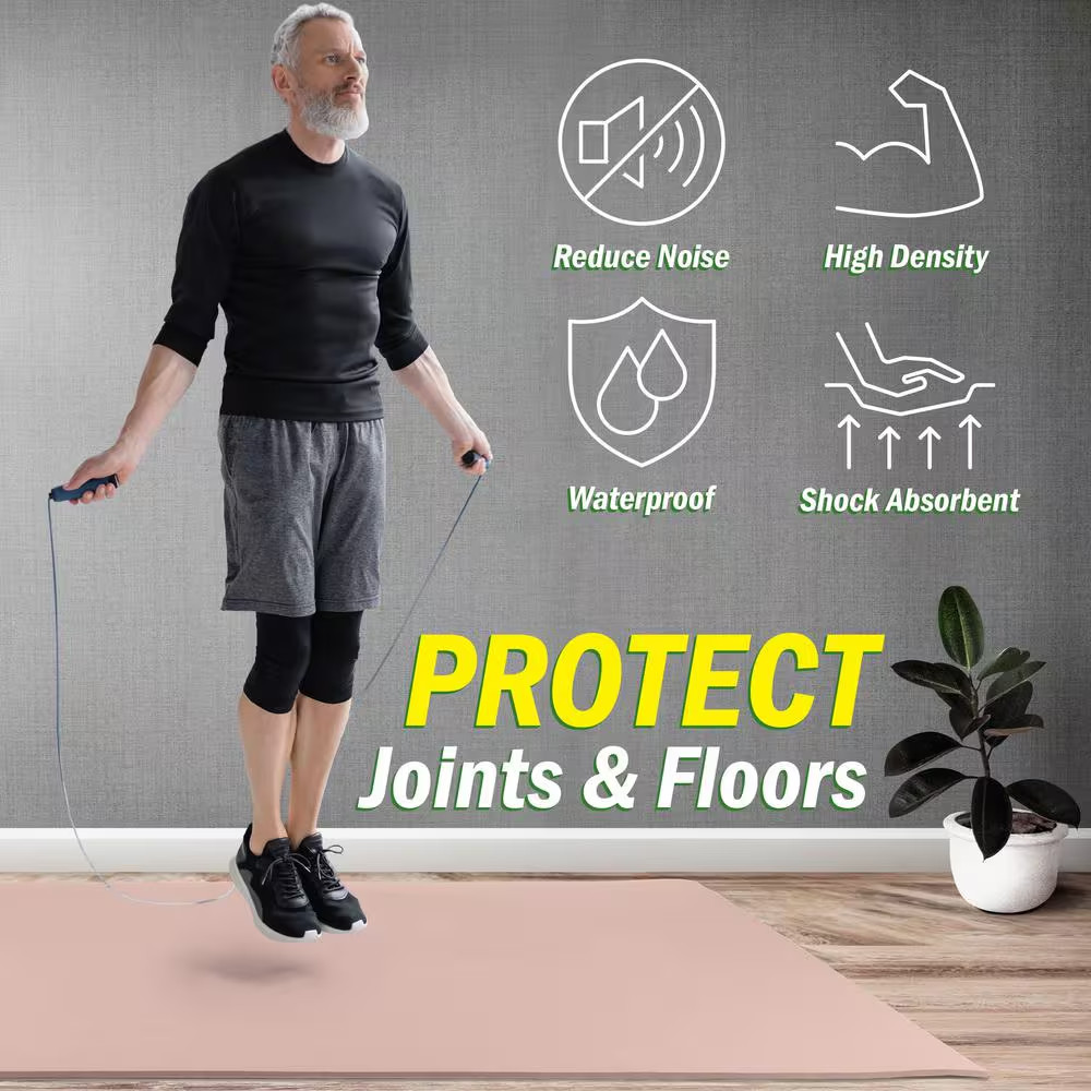 6 Ft. L X 4 Ft. W – 8Mm Thick – 24 Sq. Ft – Non-Slip Large Yoga Workout Mat by