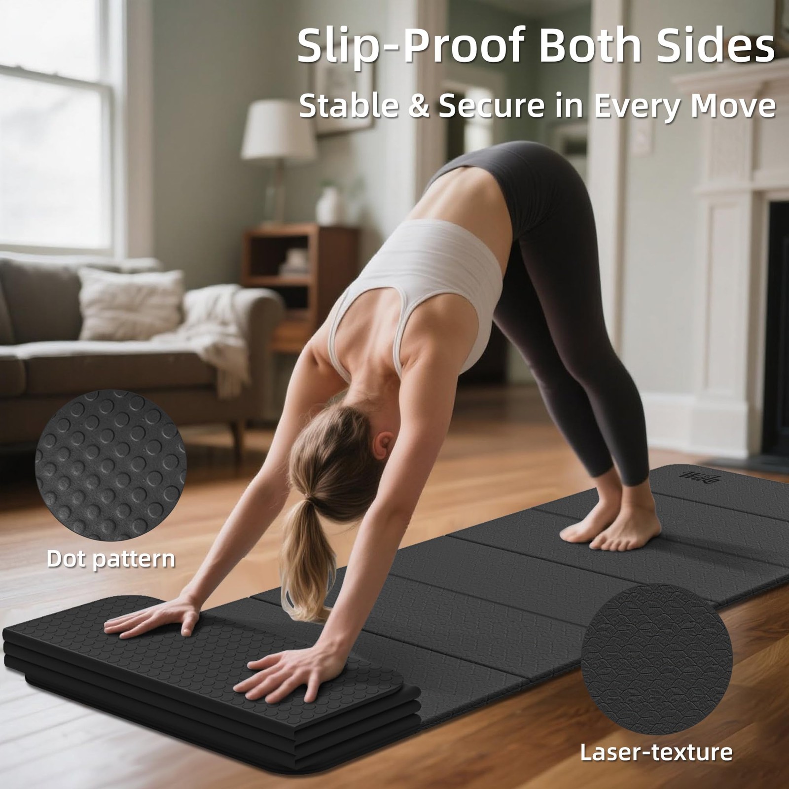 1/2 Inch Extra Thick Yoga Mat Pilates Equipment, 70″x24″ Odorless Workout Mat…