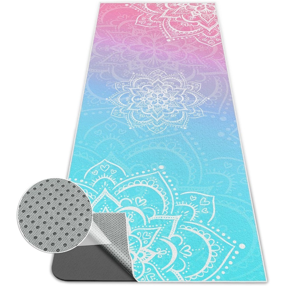 Yoga Towel,Absorbent Yoga Mat Towel for Hot Yoga Non Slip,Stylish Prints,Ideal