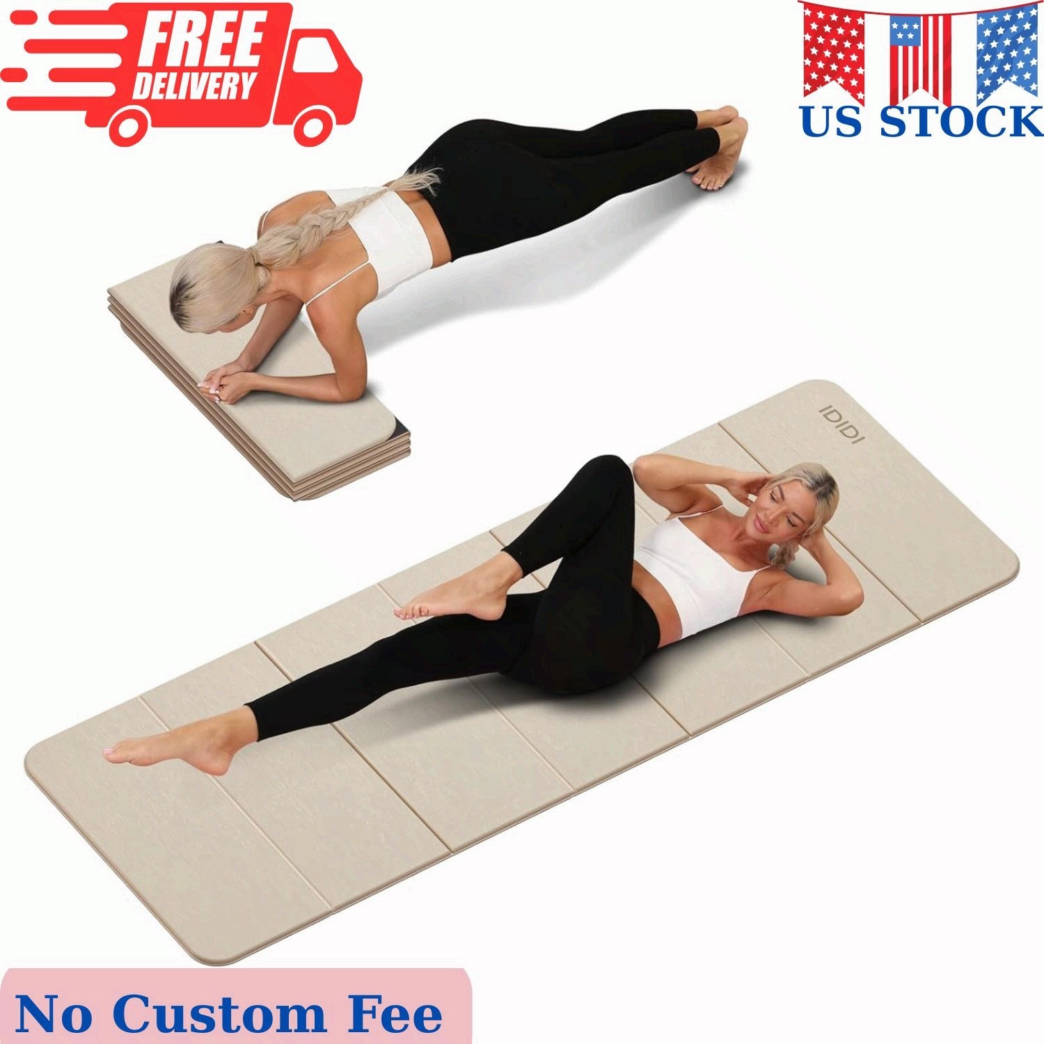 Foldable Yoga Mat Extra Thick 0.32 Inches – POE Material Exercise Mat