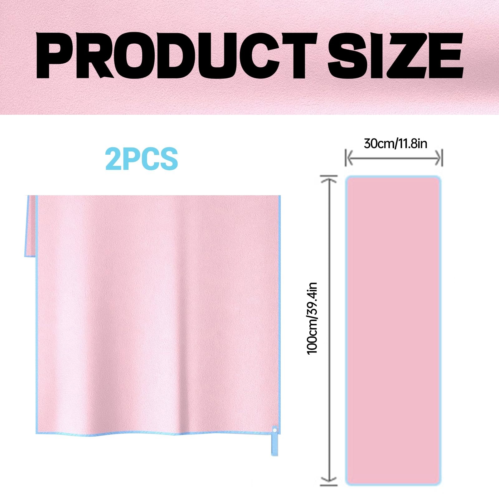 LERAO Gym Towels for Women,Workout Quick 11.8 inches x 39 inches, Pink