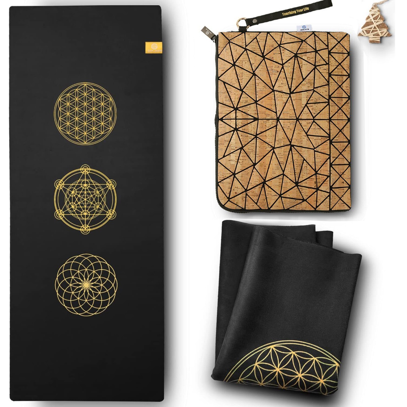 GOLDEN Yoga Mat Foldable Non Slip Pollution Free, 1.5mm Thin Lightweight