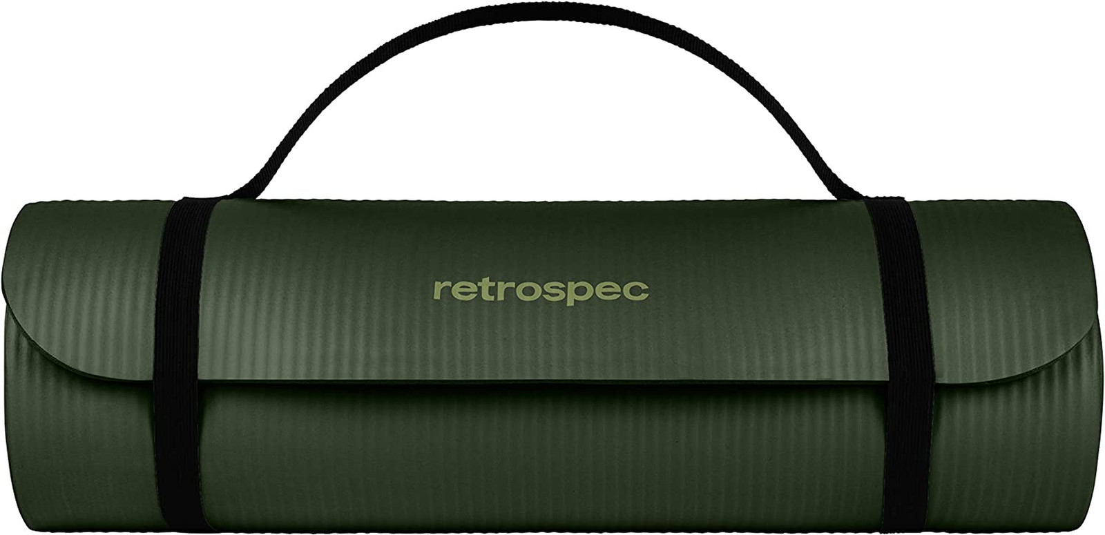 Retrospec Solana Yoga Mat 1/2″ Thick W/Nylon Strap for Men & Women – Non Slip Ex