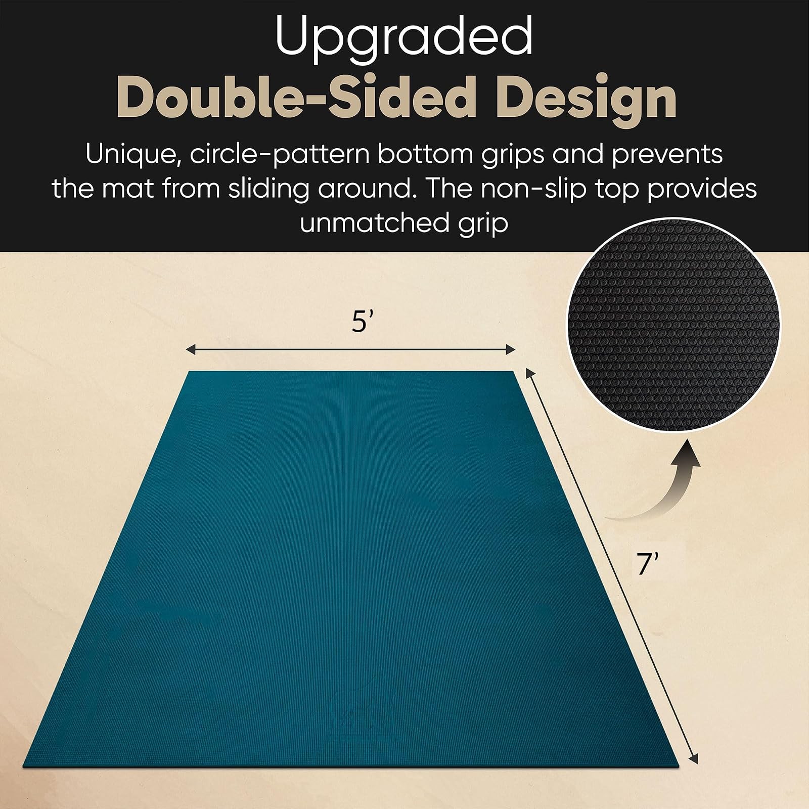 Gorilla Mats 6×4 Foot Extra Thick Yoga Mat Non Slip