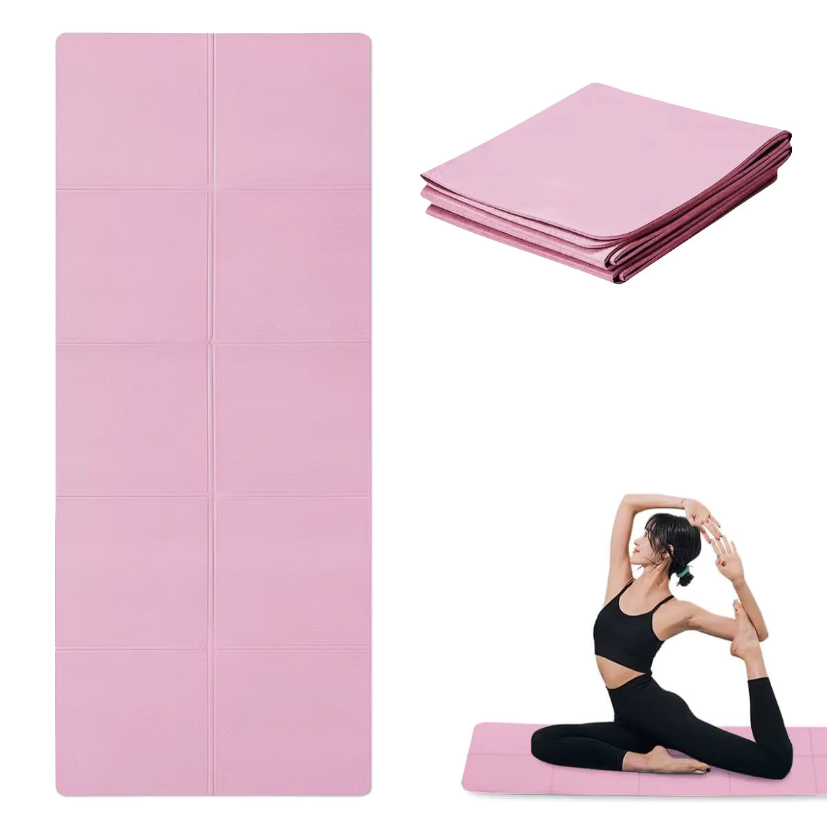 Non-Slip Yoga Mat High Density EVA Exercise Pad Pilates Fitness Floor Workout