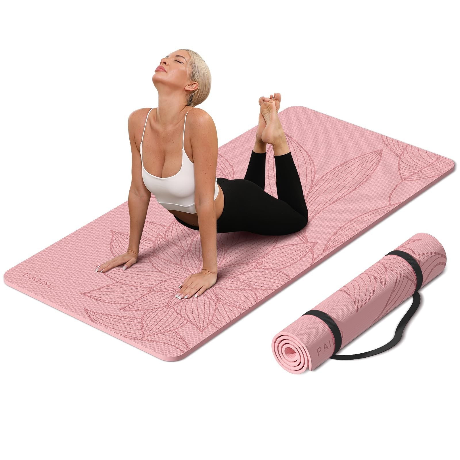 PAIDU Large Yoga Mat-72’x36’x0.4’ Extra Width ＆ Thick,C