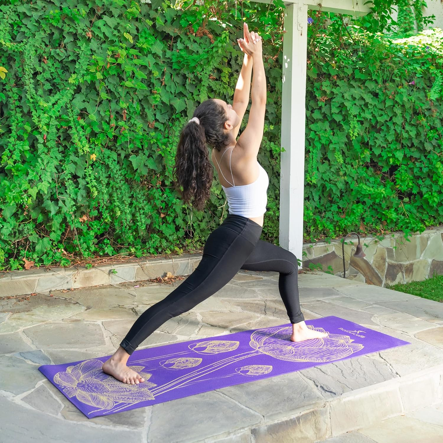Feather Yoga Mat 3/16″ (5Mm) Thick Workout Surface with Exclusive Printed Design