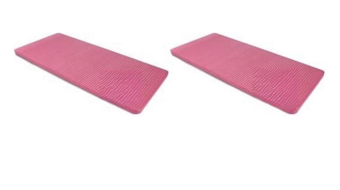 Set Of 2 Yoga Knee Elbow Pads 10” X 23”. 5/8 Thick.