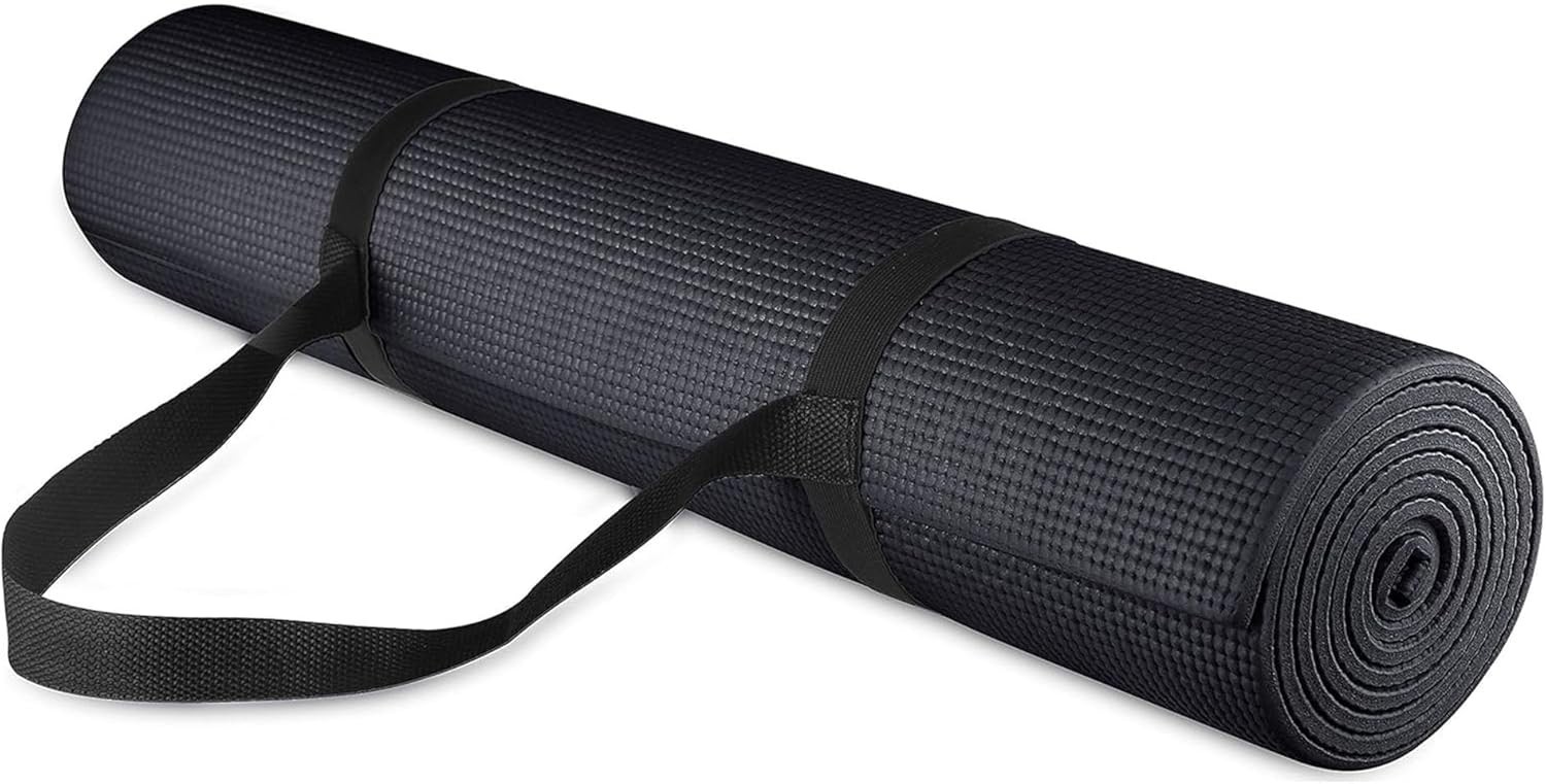 Versatile High-Density Yoga Mat, 1/4-Inch Thickness, Lightweight and Portable