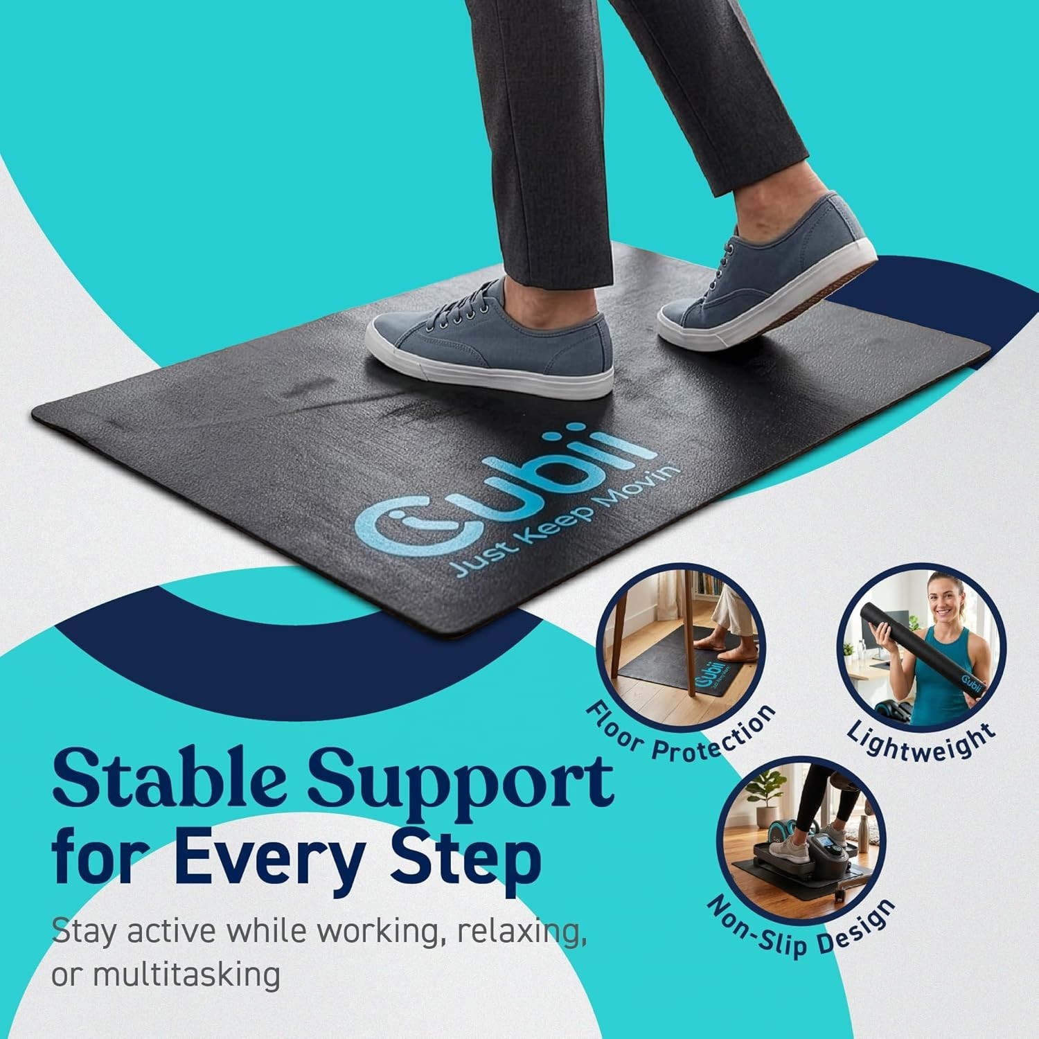 Durable Neoprene Exercise Mat – 24″ x 18″ Non-Slip Floor Padding for Home Use