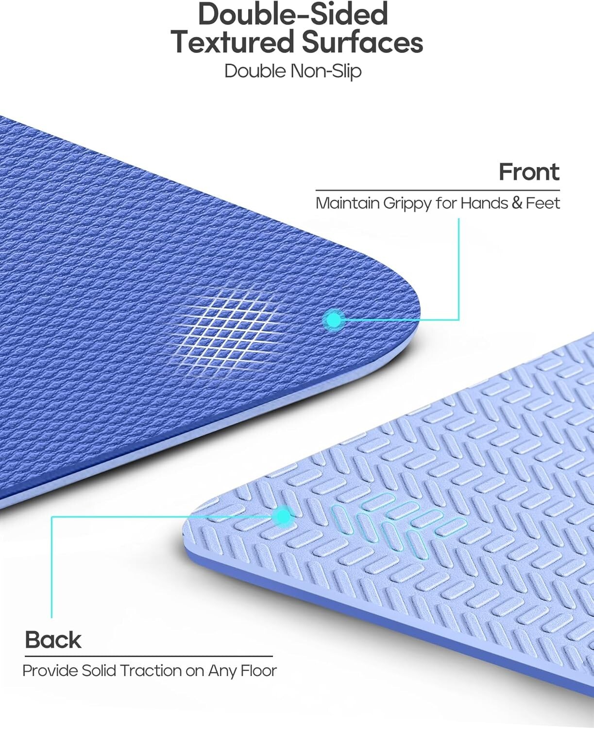 Extra Large Non-Slip Yoga Mat 72″ x 26″ – SGS Certified Eco-Friendly Design