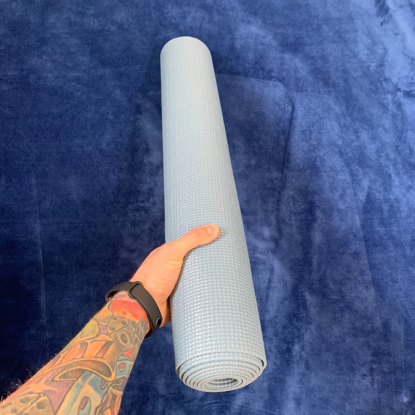 All in Motion Yoga and Pilates Thick Mat – Blue  68″ x 24″