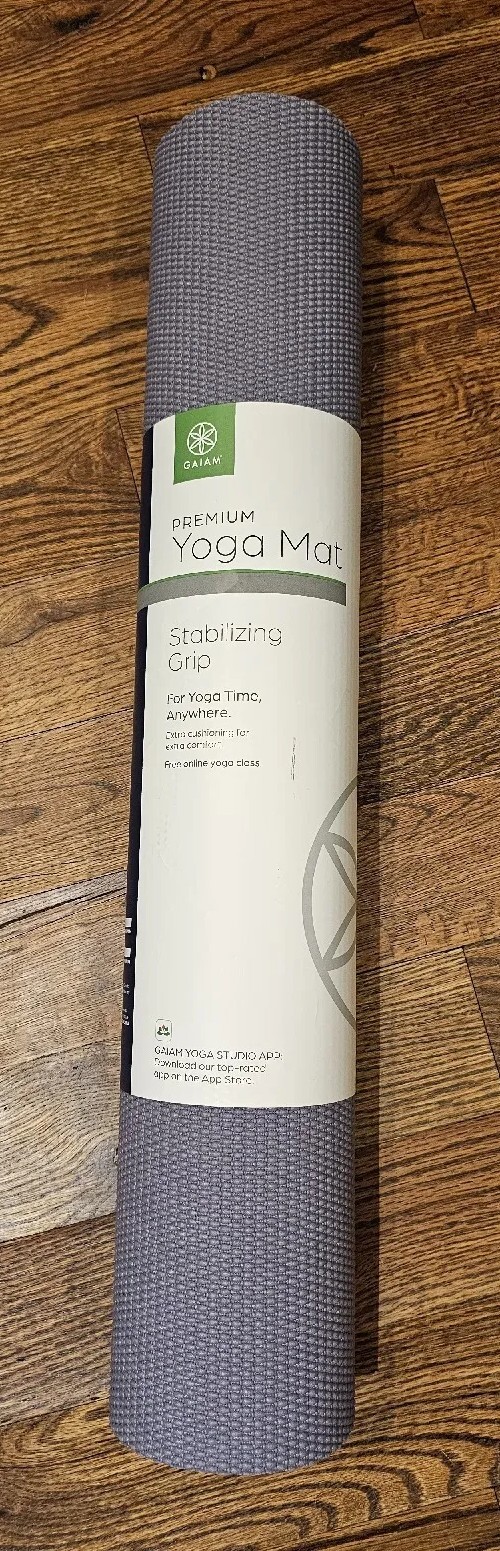 Gaiam Premium Yoga Mat 5MM • Purple • 24″W x 68″L x 5mm