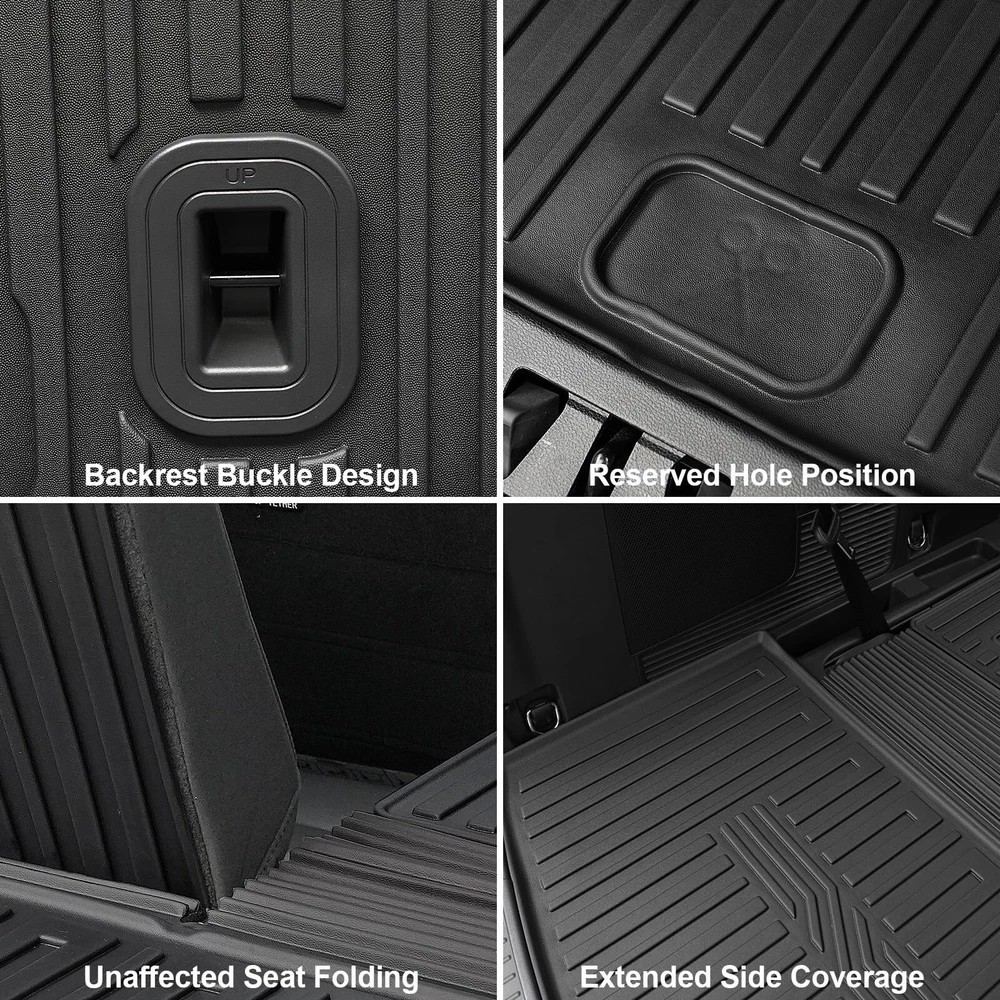 Floor Mats for 2025 2020-2024 Ford Explorer (6-seat), All Weather TPE Floor Mat