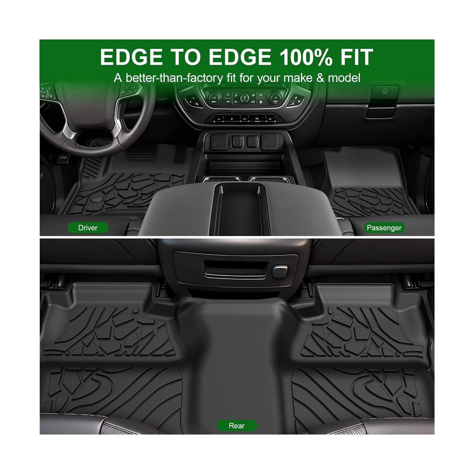 Floor Mats for 2014-2019 Chevy Silverado & GMC Sierra 1500 (Only 19 LD ), for…