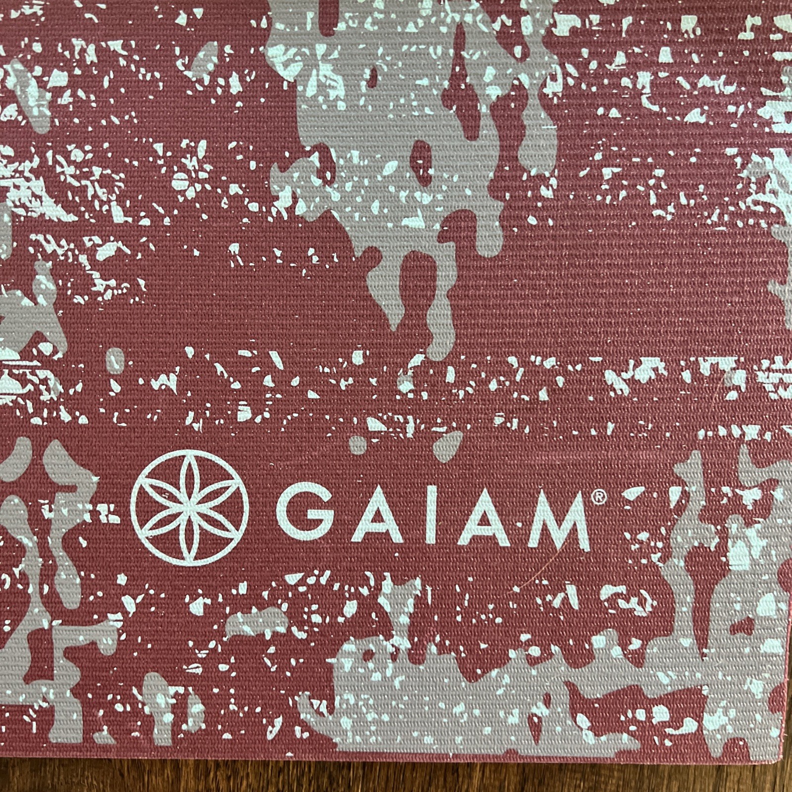 Gaiam Foldable Yoga Mat Super Compact and Ultra Lightweight Maroon Gently Used
