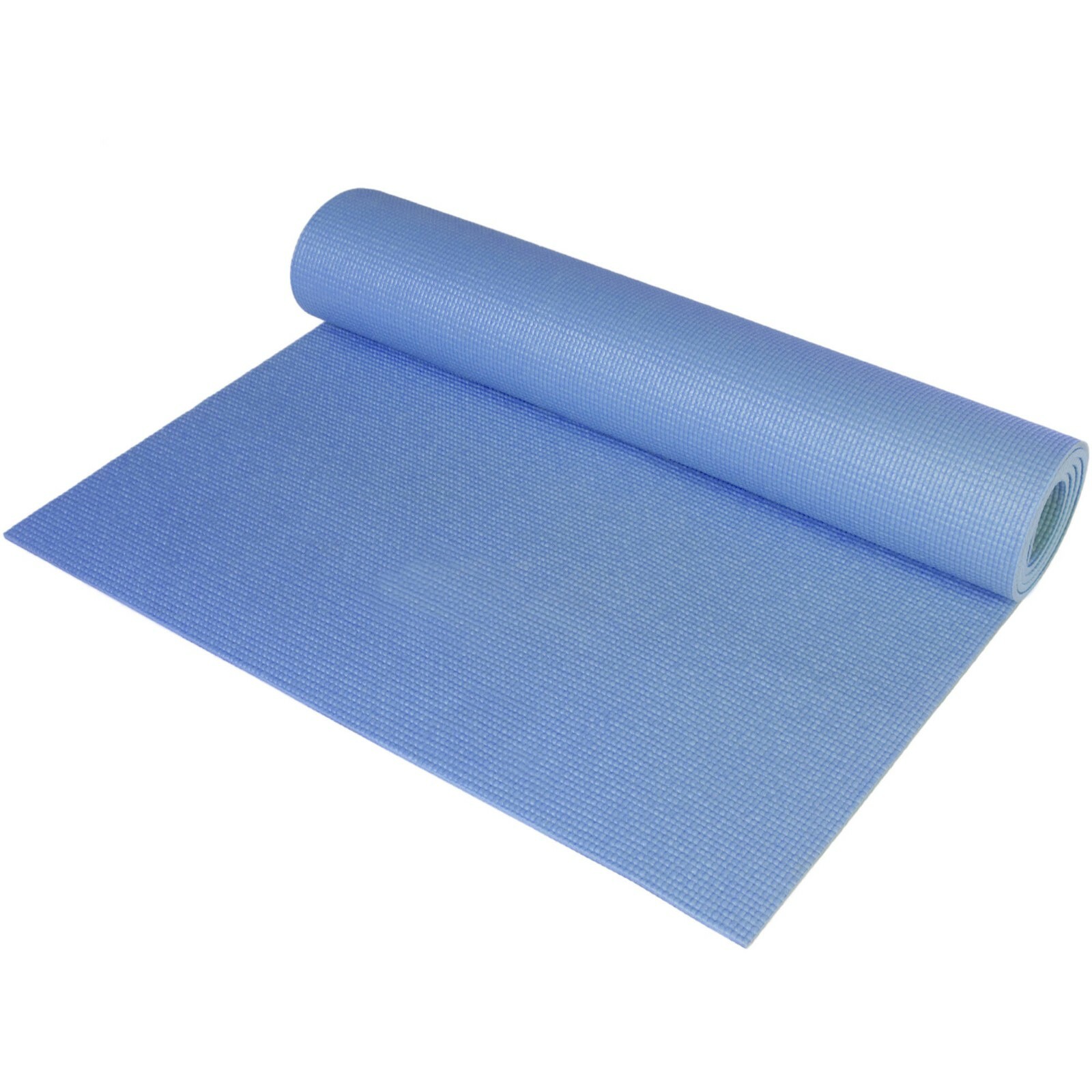 Yoga Mat Blue Pilates Fitness Exercise Health Women Men Children