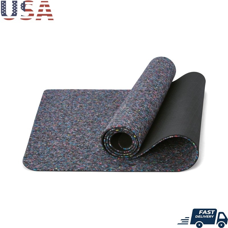 Non-Slip Yoga Mat TPE EPDM Eco-Friendly High Density Exercise Cushion 6mm New