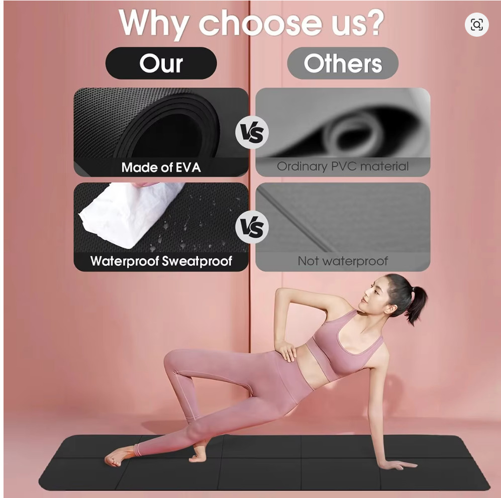 Yoga Mat Sports Fitness Eva Comfortable Foam 4mm Thick Yoga Mat Sports Yoga and