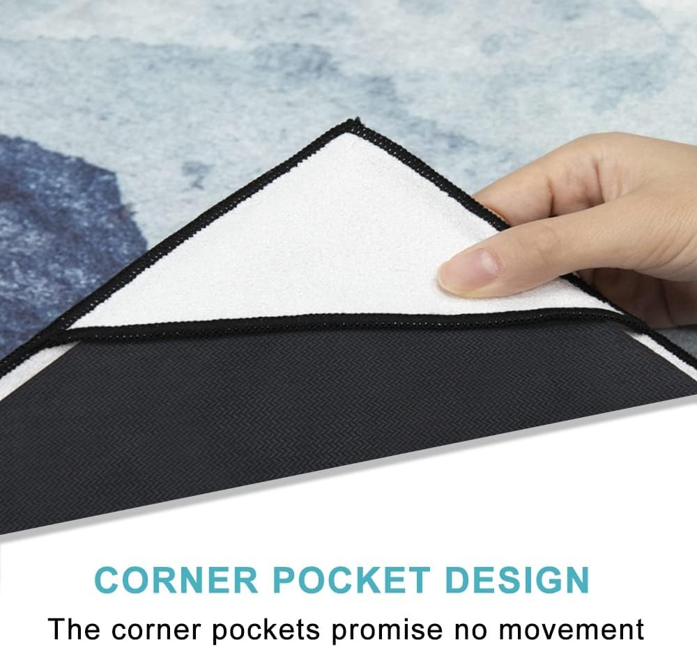 QiyI Yoga Mat Towel with Corner 70"x26", Watercolor Mountain