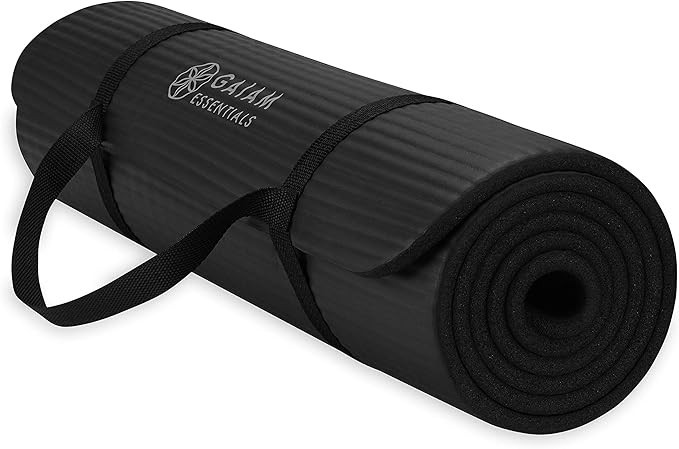 Gaiam Yoga Mat, Pilates & Exercise Mat, Thick 2/5″ (10mm) Workout Mat