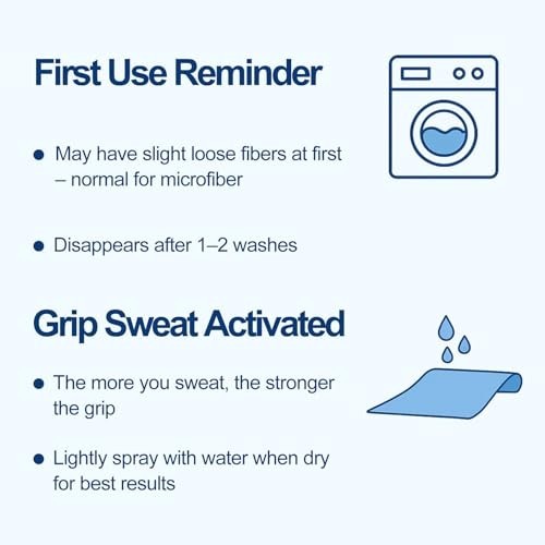 Non Slip Yoga Towel 2 Pack 72×26.5 Inch Microfiber Sweat Absorbent for Hot Yoga
