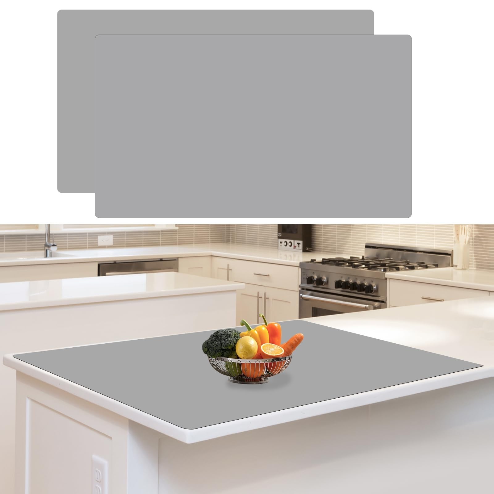36″x24″(90cmx60cm) Large Silicone Mat for Kitchen Counter, Heat Resistant Non…