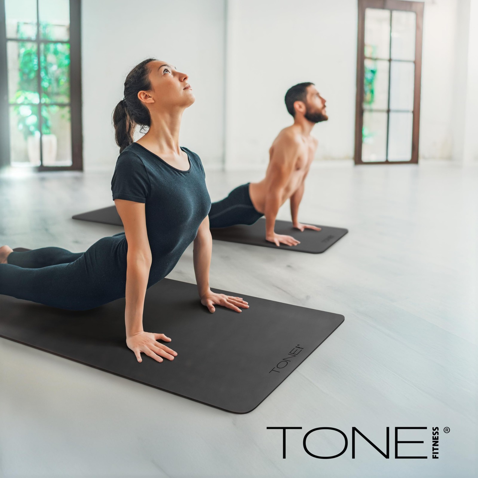 Yoga Mat 1/4″ Thick Non Slip Exercise & Pilates Mat for Home Workouts with Ca…