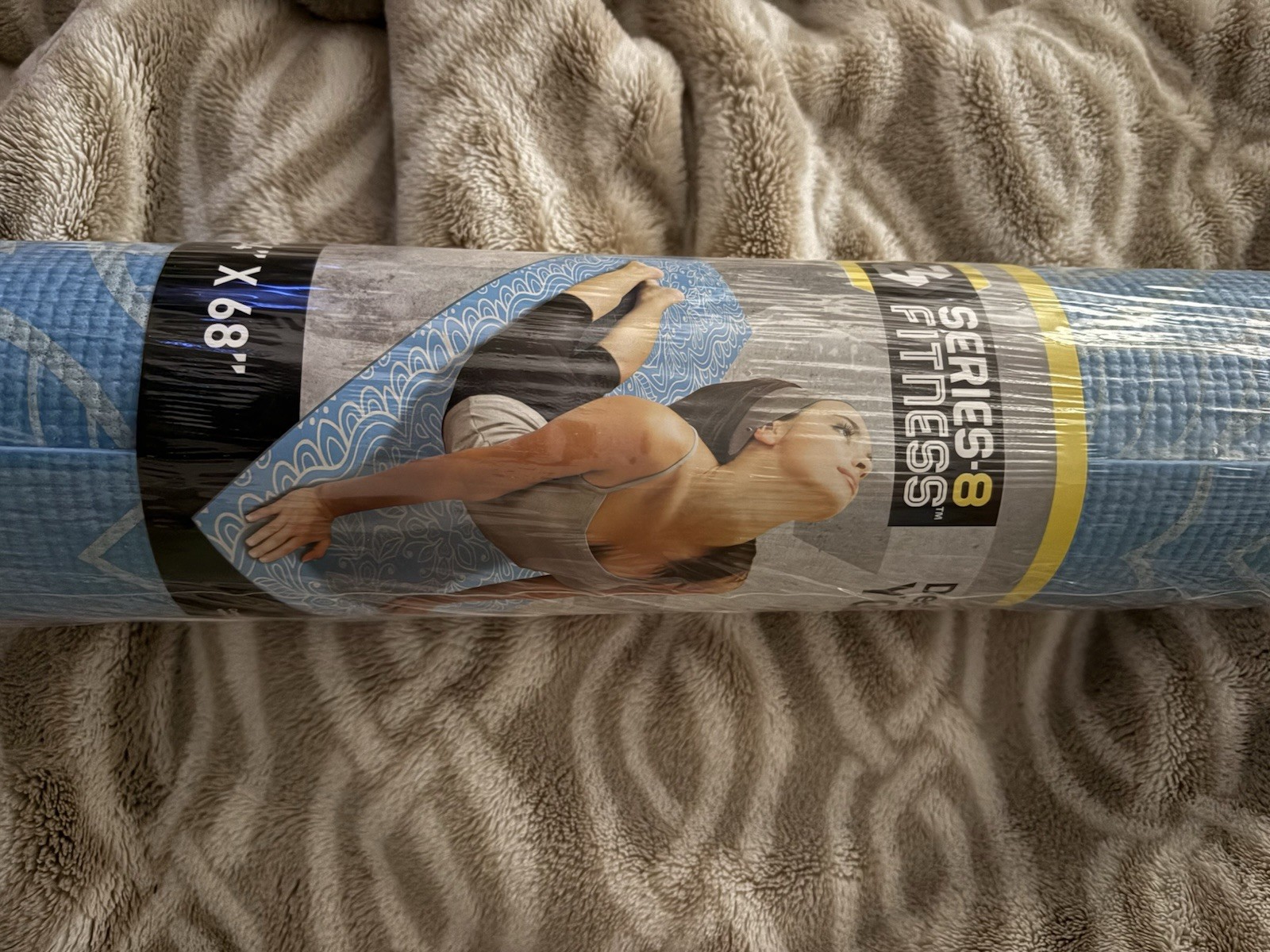 “Brand New” Designer Series Yoga Mat (Series 8 Fitness) 24×68 Light Blue