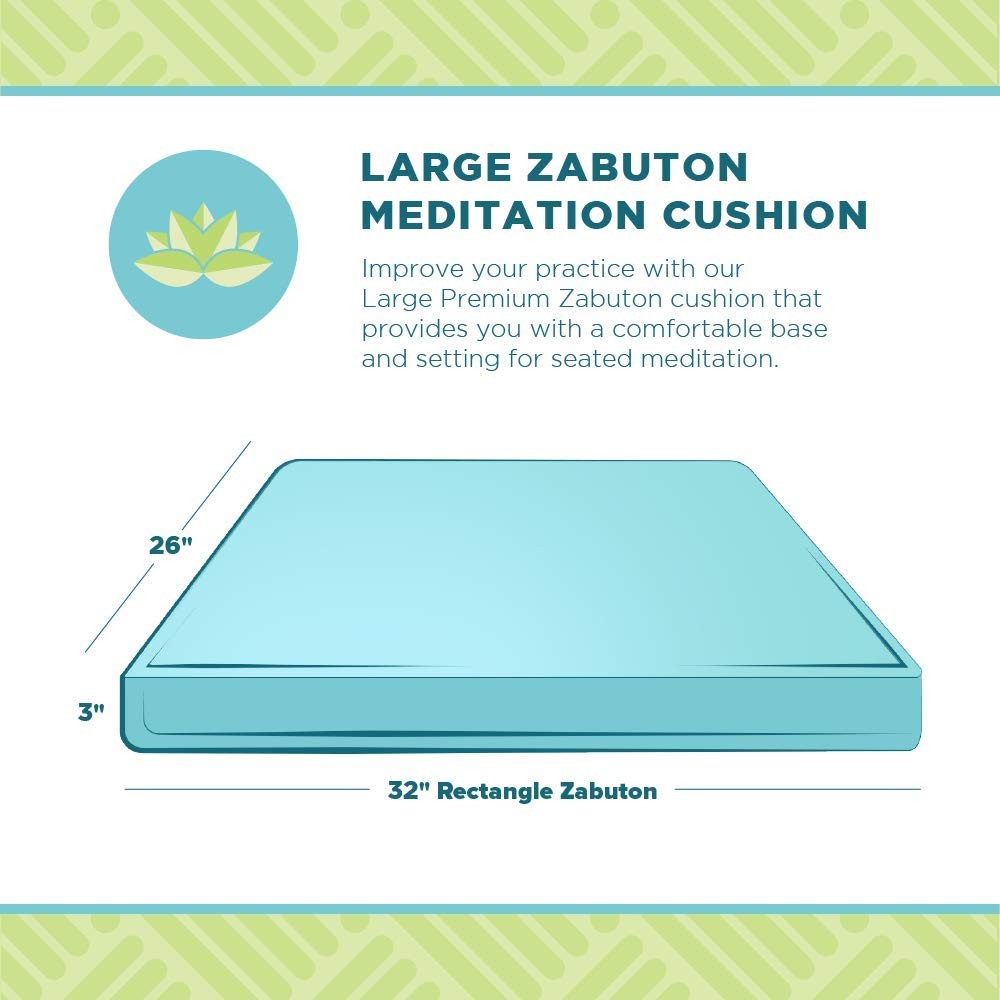 Zabuton Meditation Cushion for Workout – Supportive Yoga Floor Seat Cushion f…