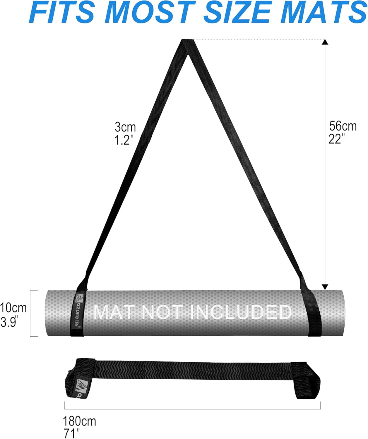 Yoga Mat Sling with Easy-Cinch Straps for Convenient Carrying
