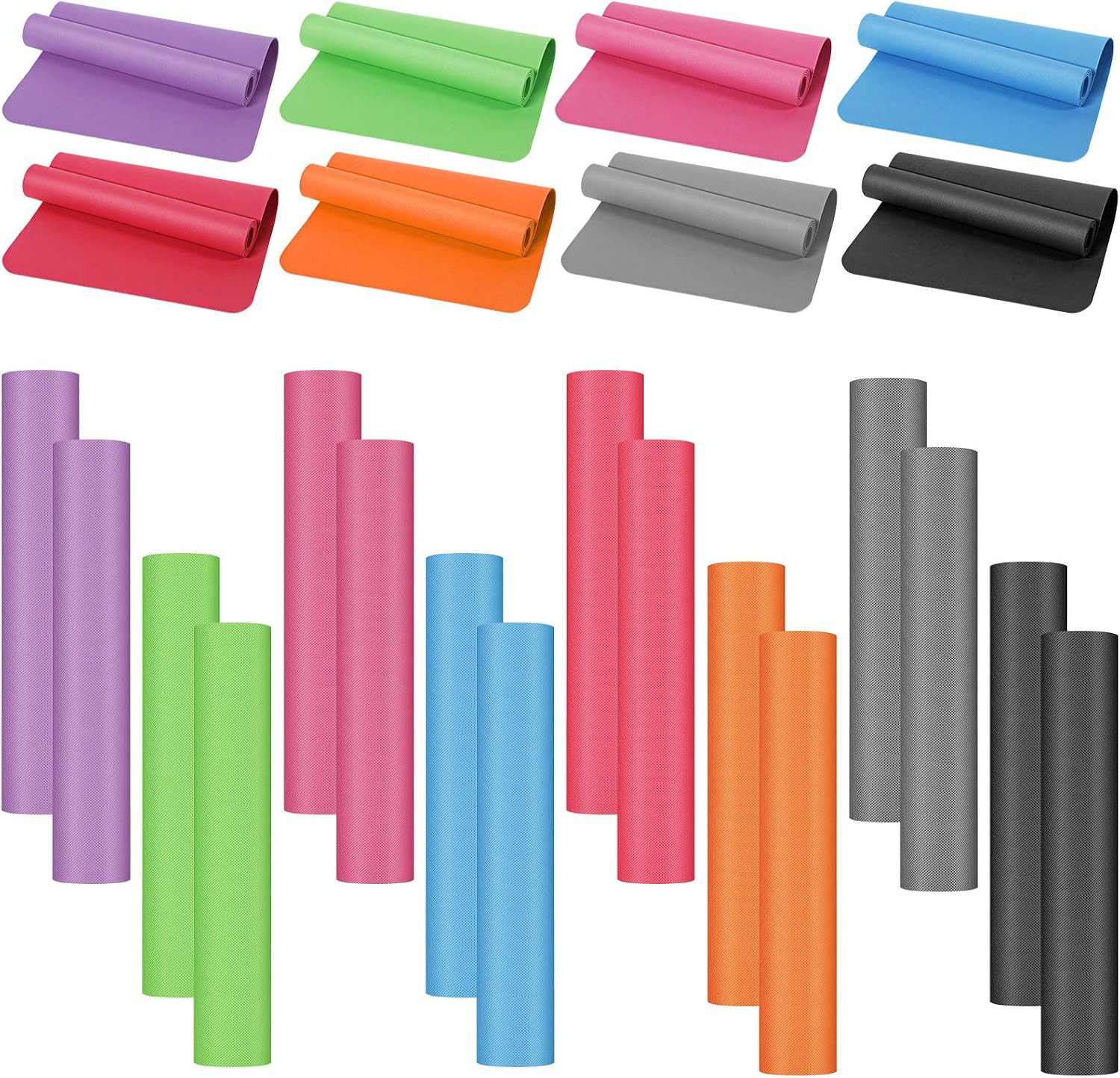16 Pack 68″ X 24″ X 4 Mm Yoga Mats Bulk Gym Bundle Thick Eva for Kids and Adult