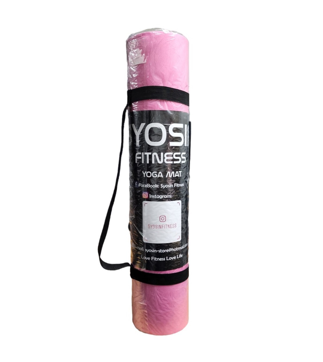 Syosin Thick Non Slip Fitness Pilates Yoga Mat 72″x24″ Pink, with Strap – FAST!